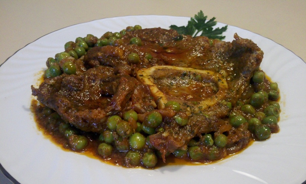 ossobuchi con piselli